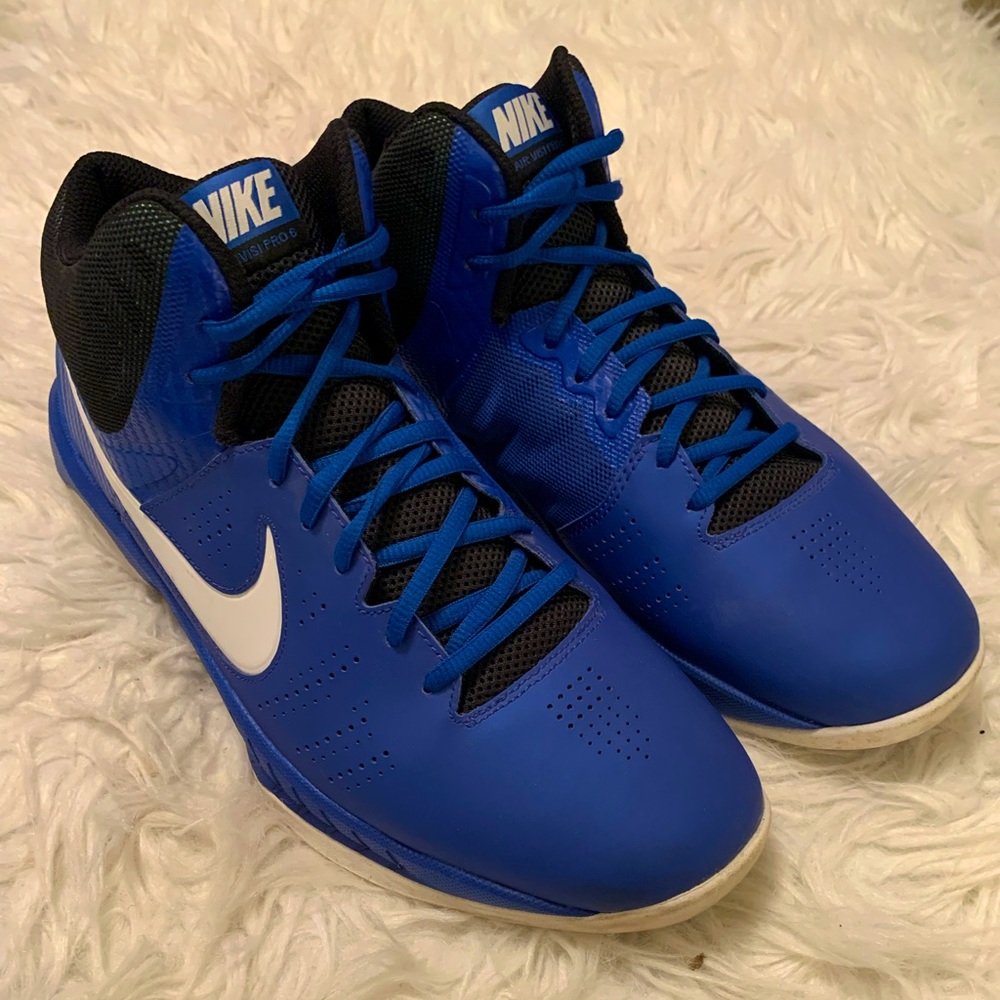 Nike Mens Air Visi Pro VI  Basketball sneakers sz 11 blue white